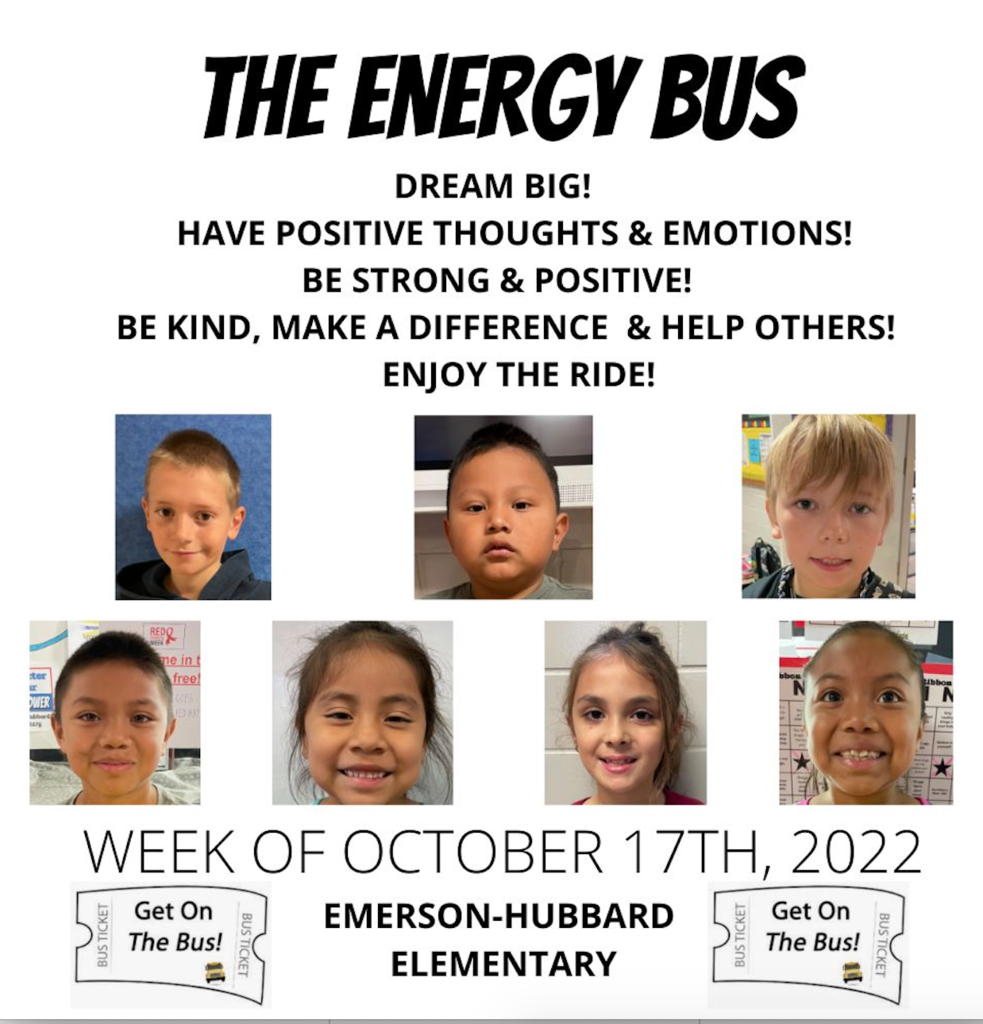 Energy Bus Students -  Week of October 17, 2022