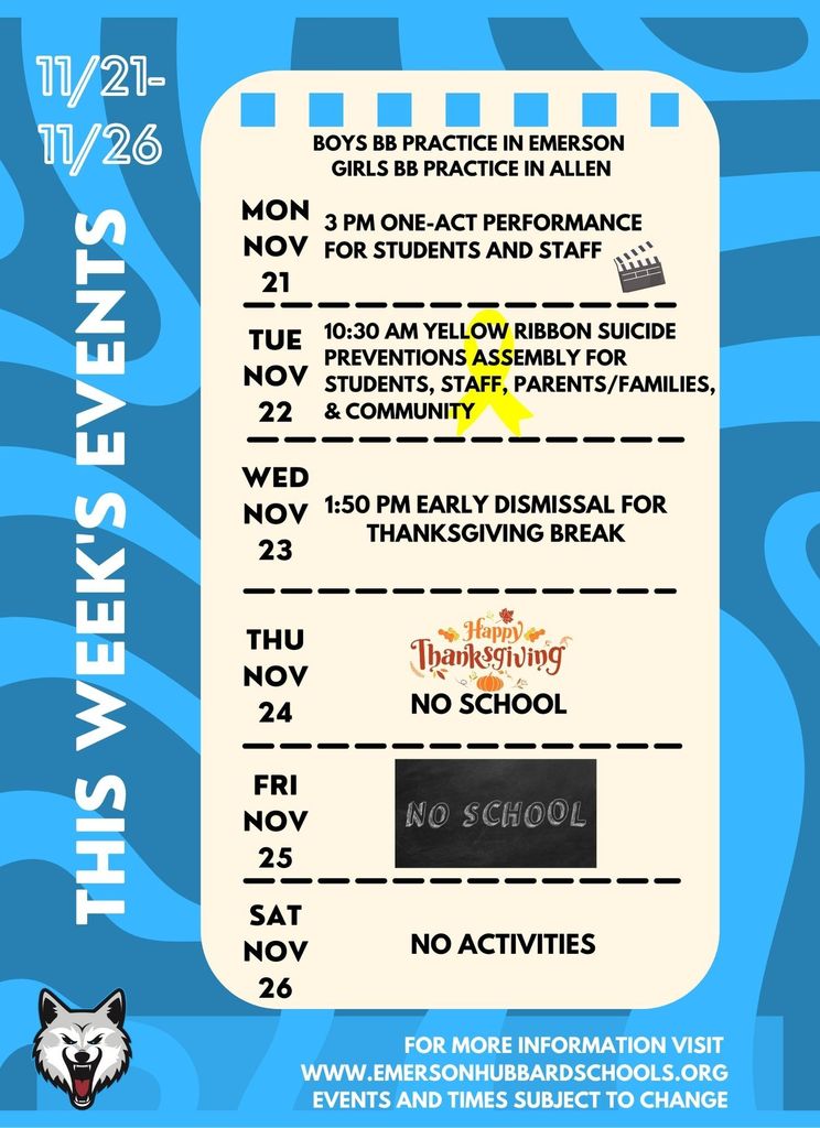 this week's events 11/21-26