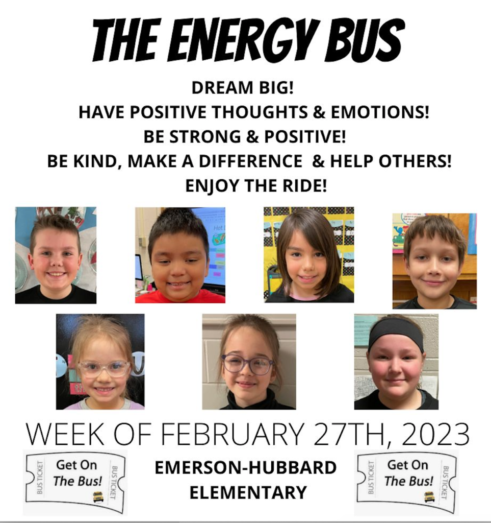 Energy Bus Students of the Week - Week of February 27, 2023