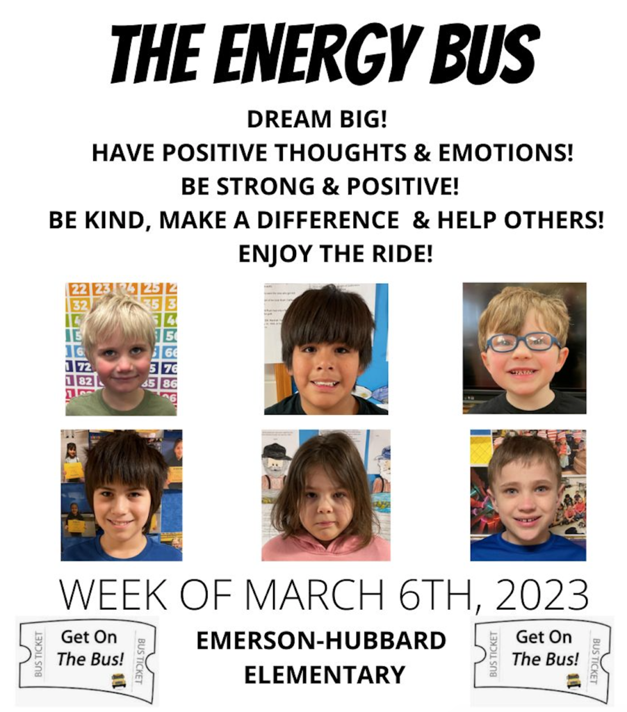 Energy Bus Students of the Week - Wk of March 6, 2023