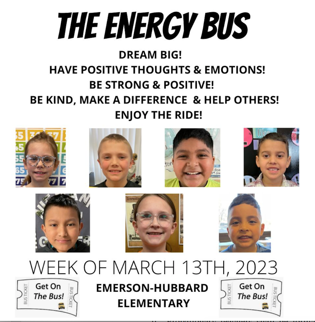 The Energy Bus Students of the Week - Week of March 13, 2023